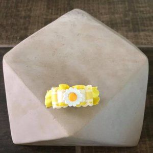 Yellow Flower Dog Bow